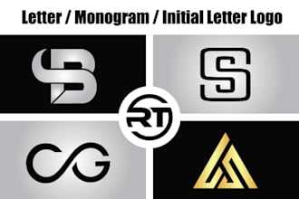 do modern minimalist initial letter or monogram logo