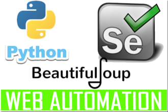 do web automation using selenium,beautifulsoup