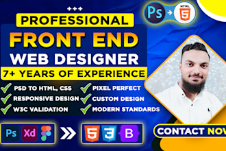 perfectly convert psd to HTML responsive bootstrap