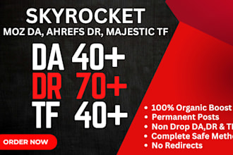 increase ahrefs domain rating DR da tf by using high authority SEO backlinks