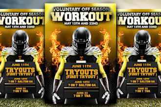 design an eye catching football sports poster 24 hours