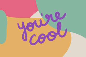 make customized digital whimsical lettering