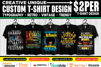 do custom t shirt design for merch by amazon or etsy