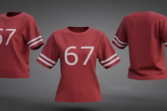 create a custom 3d tshirt mockup from your design