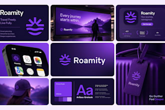 do modern brand logo design and branding kit for your business