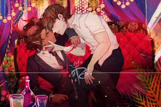 draw digital art illustration full background artwork