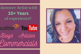 record a commercial quality american female voice over
