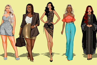 draw a fashion illustration or sketch