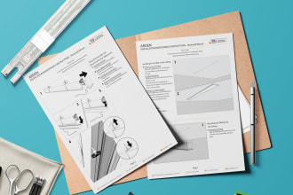 create detailed product installation or instruction guide images