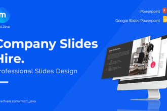 design a sleek company profile powerpoint presentation
