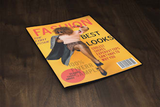 design professional magazine cover or book cover