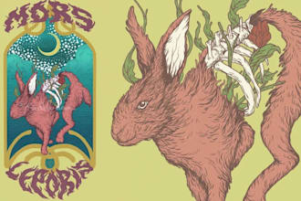 draw animal lettering for music band, t shirt, and merch