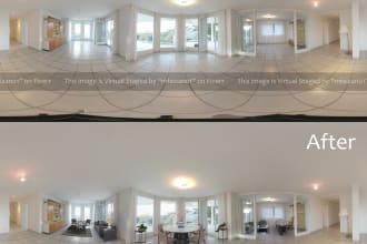 do ultra realistic 360 virtual staging