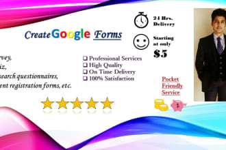 create google forms for quiz, survey, research