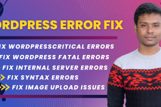 fix wordpress errors, fix wordpress issue, wordpress critical error fix