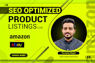 write SEO amazon product description, product listing, ebay