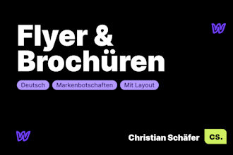 write german flyers or brochures