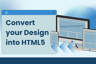 convert PSD, xd, figma to HTML functional website design