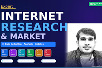 offer internet research, collection and market research