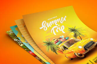 design promotional creative poster and flyer