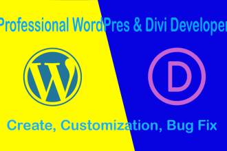 create, customize wordpress website, be your divi theme expert