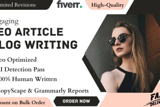 write 1500 words SEO article, blog post, and web content within 24 hours