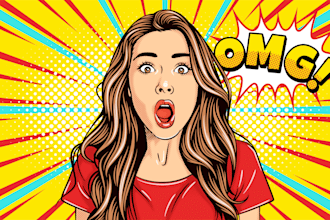 draw comic pop art portrait