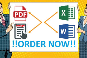 convert PDF or image to excel or word