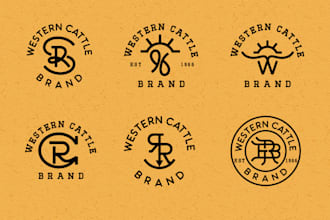 do western cattle brand design and ranch logo