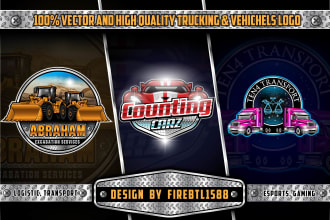 make logistic and trucking logo for you