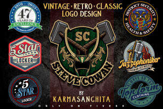 do vintage, retro logo design in 2 days