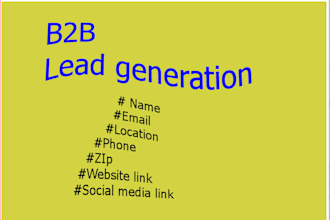 do lead generation,email list,b2b,b2c