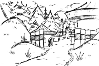 draw environments and landscapes