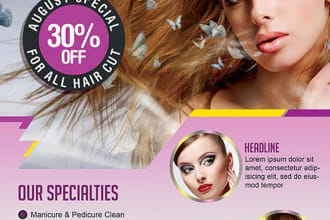 do a  beauty, health, skin, salon flyer or poster in 12hrs