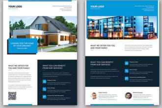 create a professional real estate, business flyer or poster