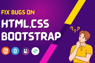 fix any html, css, wordpress, bootstrap responsive issues