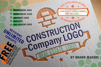 do construction, realestate company logo design