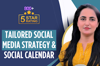 create a tailored social media content strategy and calendar