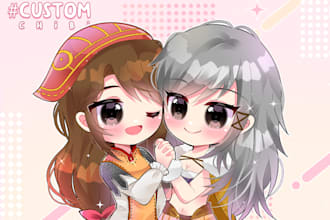 draw a cute chibi with pet