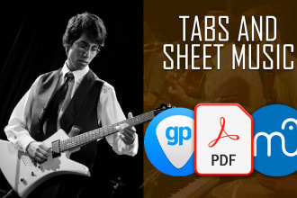 create sheet music, tab, midi or pdf out of any audio