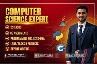 do your computer science cpp python and java programming tasks