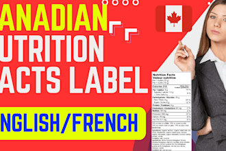 create your nutrition facts label cfia canadian compliant