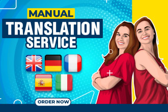 manually translate english french spanish german and italian