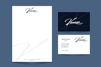 do clean business card and letterhead design