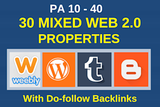 do 30 mixed web2 0 properties manually