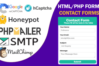create fix contact form 7,smtp,phpmailer,captcha,spam,mailchimp