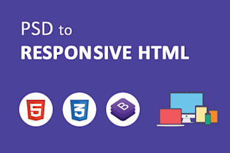 convert PSD to html responsive