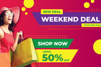 create web banners, web headers and sales banner