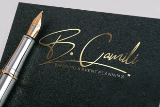 do professional signature logo design for your business