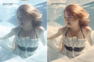 clean up, color correct or repair any photo in photoshop